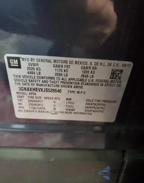 2018 Chevrolet Equinox Ls from USA, damaged, VIN 3GNAXHEVXJS528648